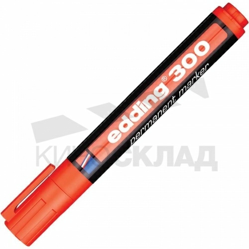 Маркер перманентный Edding E-300 1,5-3mm красный фото 2