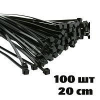Картинка  Стяжка нейлоновая 200х3.6мм, черные, 100 шт.    CV-200B
