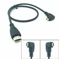 Картинка  Кабель HDMI - micro HDMI угловой , длина 50 см.    EB-HD-5R
