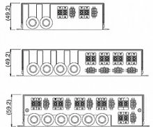 Картинка  Сплайс кассета на 4 кабеля, SC 8, Nylon connector 4    FCE-4
