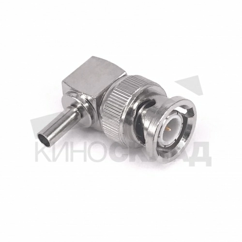 Разъём BNC угловой, кабельный для mini coaxial cable