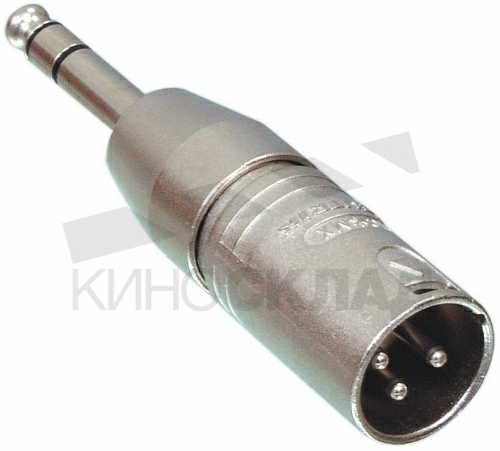 Переходник XLR 3 контакта штекер - JACK 1/4" штекер (балансный)