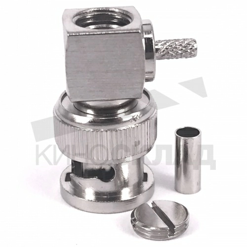 Разъём BNC угловой, кабельный для mini coaxial cable фото 5
