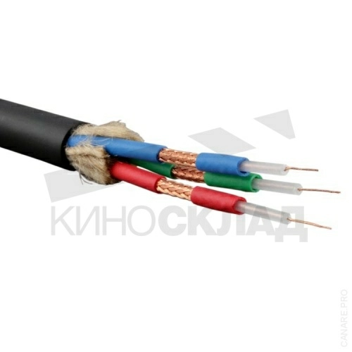 Кабель Canare V3-3C коаксиальный стандарт, 3 канала, 11.5мм, 4.5 дб/100м/10МГц