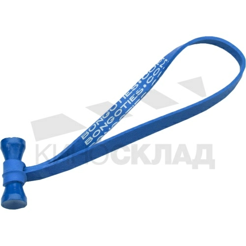 Многоразовые кабельные стяжки резиновые BongoTies синие (10 шт)