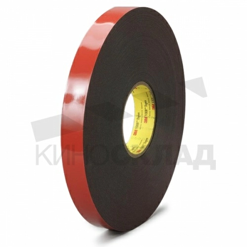 Двусторонний скотч 3M 5952F 25mm x 33m (вспененная акриловая черная основа VHB)