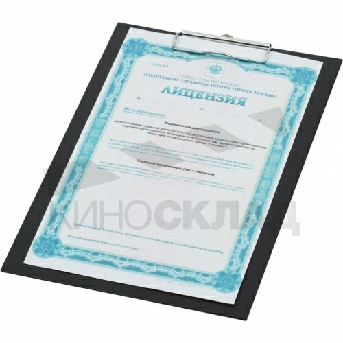 Папка-планшет с зажимом Attache A4 черная фото 3