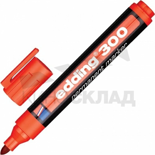 Маркер перманентный Edding E-300 1,5-3mm красный