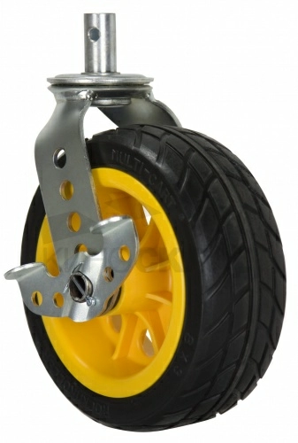 Передние широкие поворотные колеса с тормозом 8"x3" для тележек R18RT, R12RT RocknRoller 