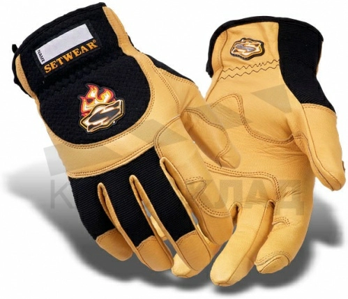 Перчатки Pro Leather с защитой, бежевые