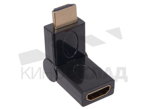 Переходник HDMI (вилка) - HDMI (розетка) угловой позолоч. HAMA