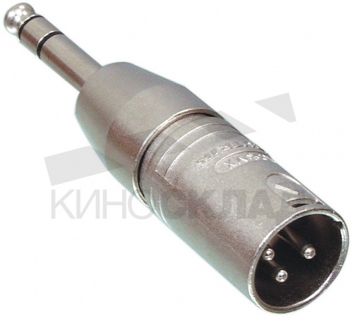 Переходник XLR 3 контакта штекер - JACK 1/4" штекер (балансный)