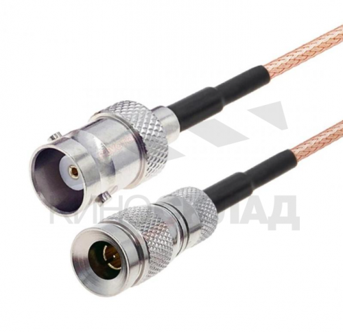 Переходной кабель 30 см. mini BNC DIN 1.0/2.3 (Штекер) на BNC SDI (Гнездо)