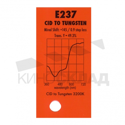 Светофильтр 237 (Compact Source), CID To Tungsten