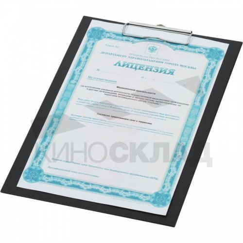 Папка-планшет с зажимом Attache A4 черная фото 3