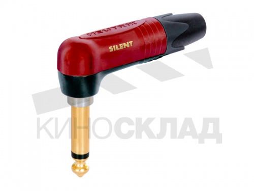 Разъём джек Neutrik NP2RX-AU-SILENT 6,3 мм угловой с выключателем, моно, кабельный (папа)