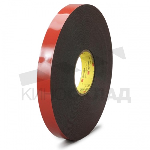 Двусторонний скотч 3M 5952F 25mm x 33m (вспененная акриловая черная основа VHB)