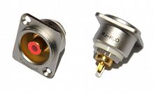 Картинка  Разъем Canare RJ-RU RED панельный RCA, утопленный, пайка, красный    RJ-RU RED
