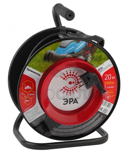 Удлинитель на катушке ЭРА RP-1-3х0.75-20m . длина 20м 