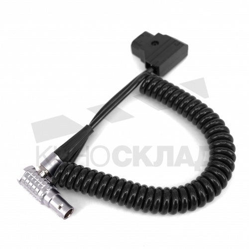Кабель питания для DJI focus D-Tap (male)  - Lemo 6 pin,витой 1m.